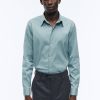 Shirts | De Fursac Blended Cotton Poplin Shirt Sage Green