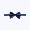 Ties | De Fursac Velvet And Silk Bow Tie Blue