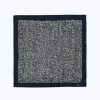 Ties | De Fursac Silk Pocket Square With Print Navy Blue